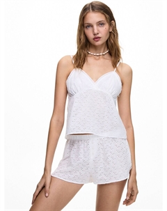 Обычные брюки, белый Pull & bear