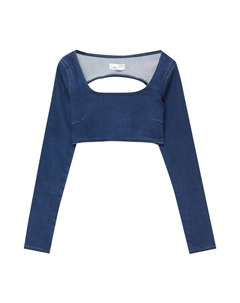 Рубашка, темно-синий Pull & bear