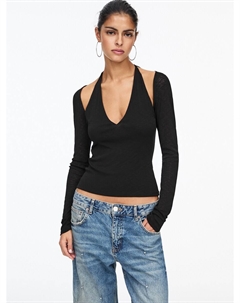 Топ, черный Pull & bear