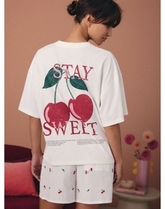 Короткий пижамный комплект, белый Next