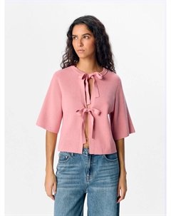 Вязаный кардиган OBJULLA, розовый Object