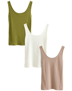 Топ, цвет Dark beige/Kiwi/White Next