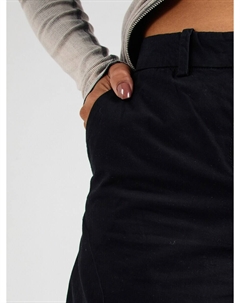 Брюки-чинос свободного кроя, черный Weekday