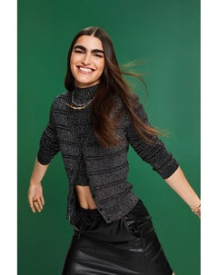 Приталенный кардиган с заостренным воротником, черный Esprit