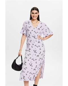 Платье с острым носком и разрезом по бокам, фиолетовый Esprit