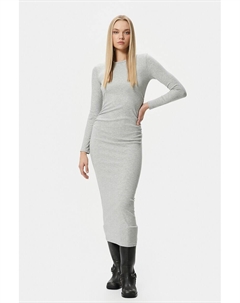 Длинное платье с овальным вырезом, серый Koton