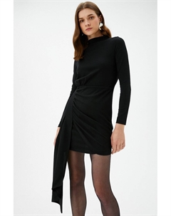 Платье А-силуэта со складками, черный Koton