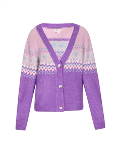 Вязаный кардиган, цвет Lilac/Mixed colors Izia
