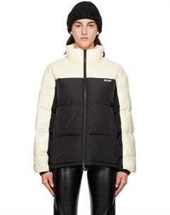 Черно-белая стеганая куртка-пуховик Msgm