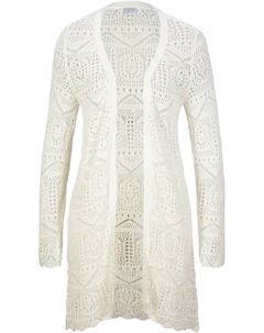 Длинный кардиган ajour, белый Bpc selection