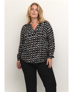 Блузка NORA, цвет black chalk graphic print Kaffe curve