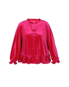Блуза Plus Size Blouse, цвет Fuchsia Pink Faina