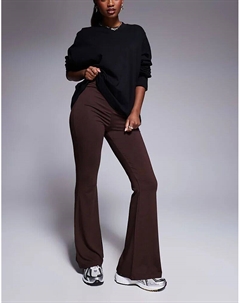 Облегающие леггинсы-клеш шоколадного цвета Asos design