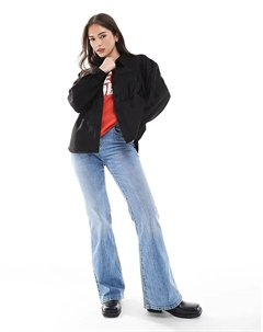 Рубашка из искусственной замши с кисточками черного цвета Asos design