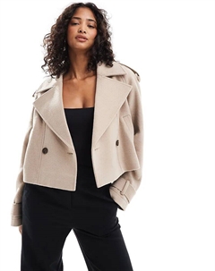 Укороченный формальный тренчкот в грибном цвете Asos design