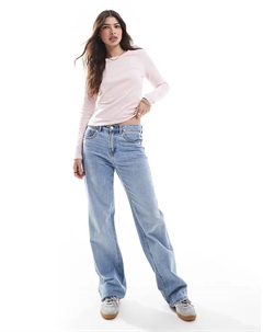 Футболка с длинными рукавами и логотипом «летучая мышь» розового цвета Levi's®