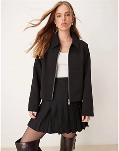 Куртка на молнии черного цвета Jdy