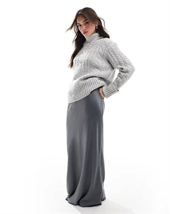 Джемпер с высоким воротом серого цвета Asos design