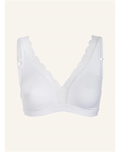 Бюстгальтер с треугольными чашками cotton lace, белый Hanro