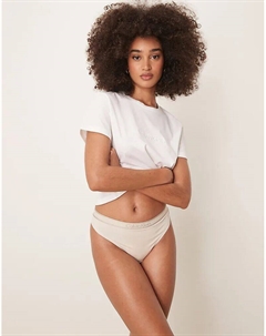Стринги из хлопка с логотипом Tonal Logo кремового цвета Calvin klein