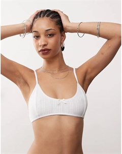 Бюстгальтер с круглым вырезом, белый Weekday