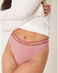 Стринги из хлопка с логотипом Tonal Logo розового цвета Calvin klein