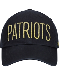 Женская черная регулируемая шляпа с блестящим текстом New England Patriots '47 Unbranded