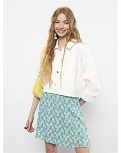 Женские шорты-юбка из вискозы с цветочным принтом и молнией на талии Xside