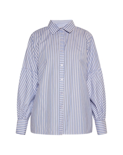 Блуза Langarm, цвет Weiss Hellblau Dreimaster