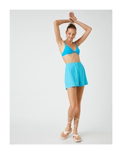 Льняные шорты с карманами, синий Koton