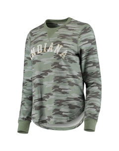 Женский удобный пуловер с камуфляжным принтом Indiana Hoosiers Unbranded