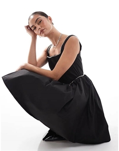 Корсетное мини-платье черного цвета Collective the label