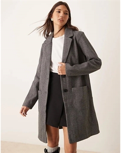 Пальто миди темно-серого меланжевого цвета Jdy