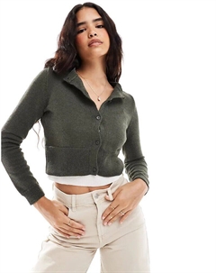 Приталенный кардиган оливкового цвета Asos design