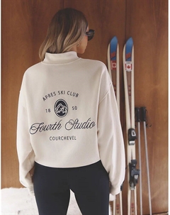 Толстовка с вышивкой на молнии x Felicia Wedin Apres Ski Club кремового цвета 4th & reckless