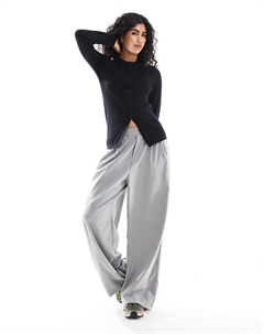 Удлиненный кардиган с круглым вырезом черного цвета Asos design