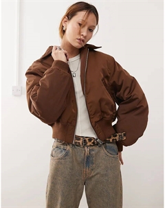 Утепленная куртка Irma коричневого цвета Weekday