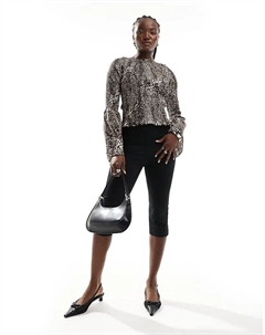 Брюки капри черного цвета Asos design