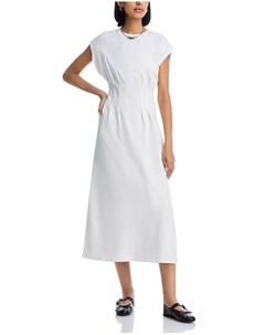 Платье из джерси с защипами, белый Frame