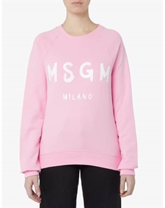 Толстовка с матовым логотипом, розовый Msgm