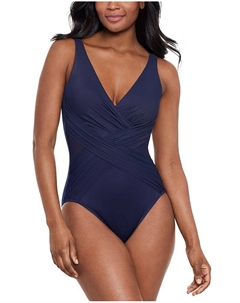 Слитный купальник Illusionists Crossover, синий Miraclesuit