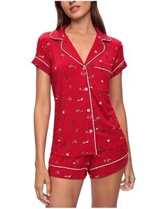 Рождественский комплект коротких платьев Gisele Shortie, красный Eberjey