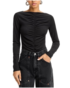 Топ с рюшами, черный Frame