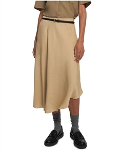 Современная юбка из шелкового жоржета, коричневый/бежевый Theory