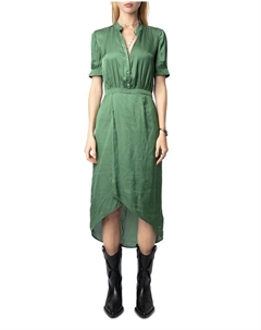 Платье из атласа «Римаз», зеленый Zadig&voltaire