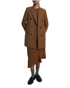 Прямое пальто Bonded Luxe, золотой Theory