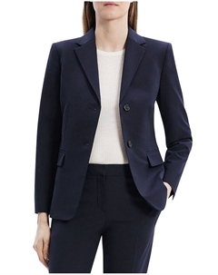 Однобортный приталенный блейзер, синий Theory