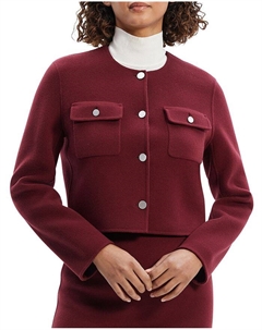 Двусторонняя куртка из шерсти и кашемира с карманами, красный Theory