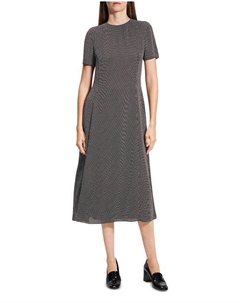 Платье миди с принтом в горошек, черный Theory