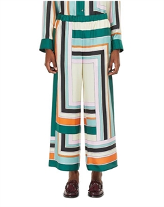 Геометрические брюки из шелка Ottavo, мультиколор Weekend max mara